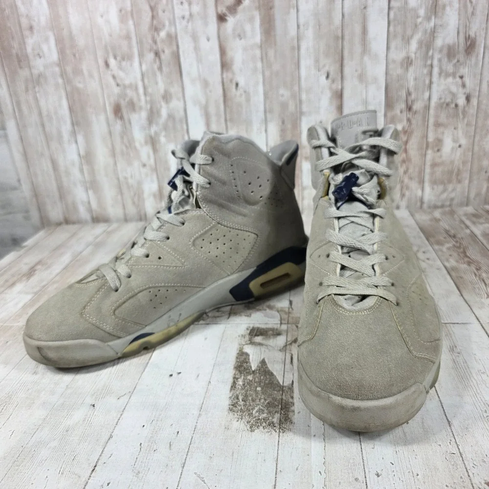 Air Jordan 6 Retro Diffused Blue Grey Suede Sneakers CT8529-012‎ Mens 12